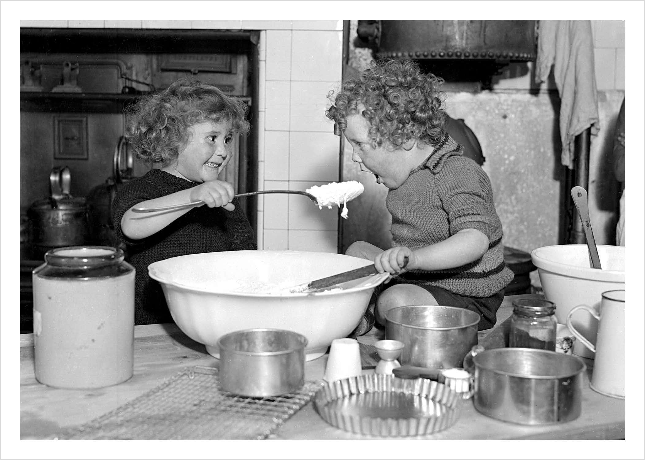Helping with the Christmas pudding, Greeting Card