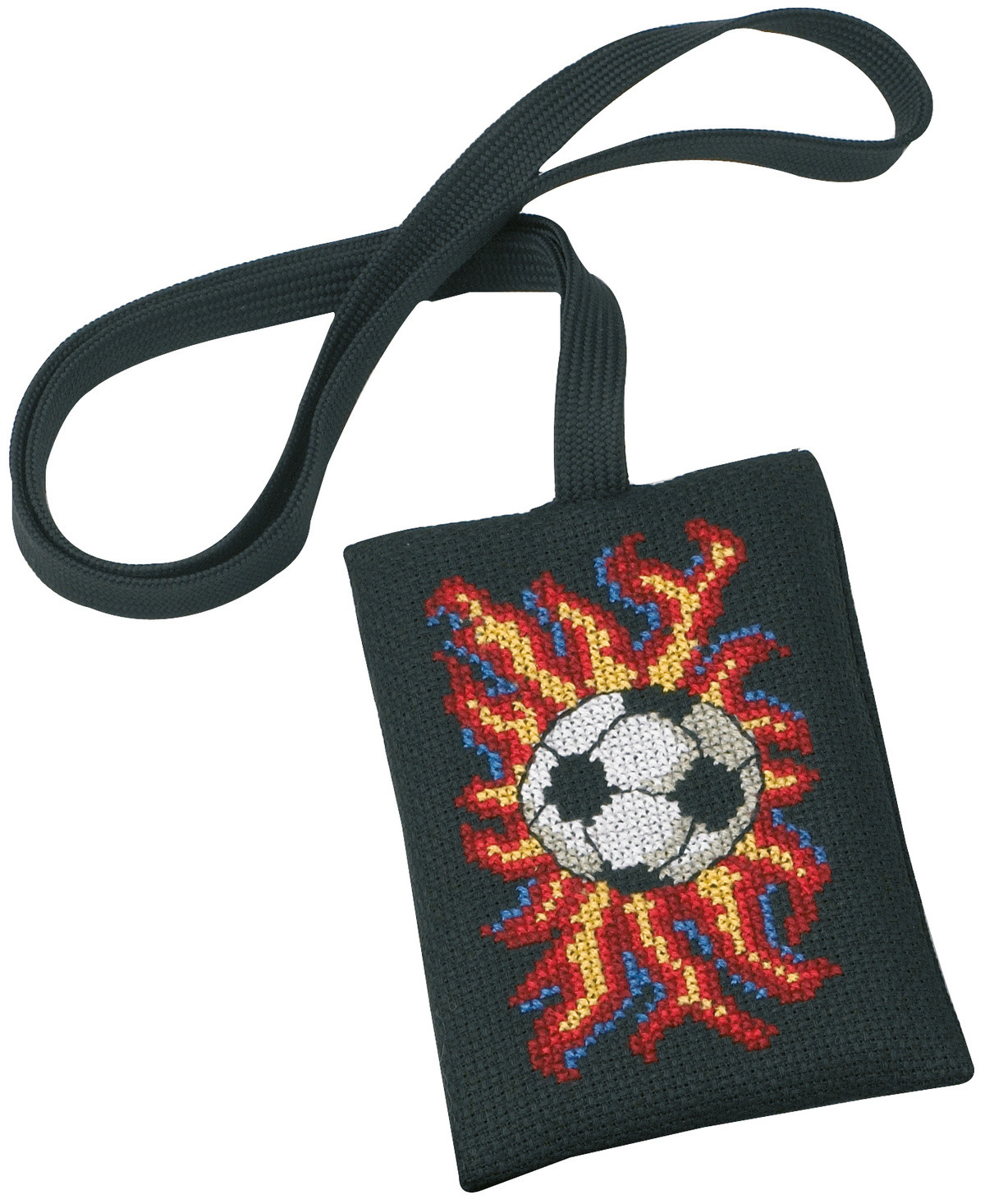 Korsstygn Mini Väska Fotboll & Flames