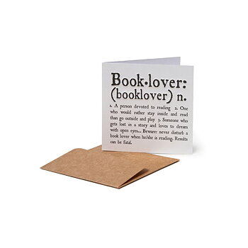 Book Lover : Dubbelt minikort med kuvert