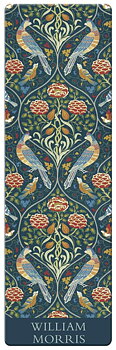 William Morris  : Fåglar, Blommor - Bokmärke i papp