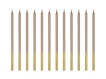 Tårtljus Långa Roséguld  14 cm