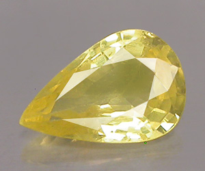Yellow sapphire, pear shape, 0.43 ct weight natural yellow sapphire gemstone - 3