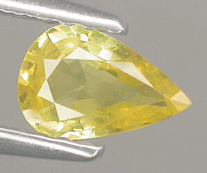 Yellow sapphire, pear shape, 0.43 ct weight natural yellow sapphire gemstone