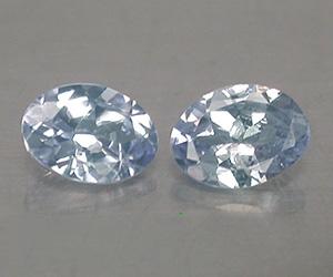 2 piedras preciosas de tanzanita natural a juego, peso total de 0,40 ct, tanzanita de corte ovalado