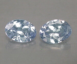 2 piedras preciosas de tanzanita natural a juego, peso total de 0,40 ct, tanzanita de corte ovalado