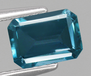 Topacio azul Londres, talla octágono, piedra preciosa de topacio azul Londres natural de 1,05 ct de peso - 3