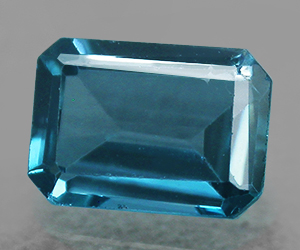 Topacio azul Londres, talla octágono, piedra preciosa de topacio azul Londres natural de 1,05 ct de peso