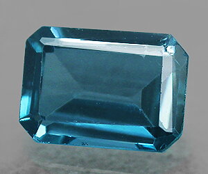 Topacio azul Londres, talla octágono, piedra preciosa de topacio azul Londres natural de 1,05 ct de peso