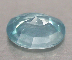 0,45 ct, piedra preciosa de circón azul natural de corte ovalado muy bonita - 2