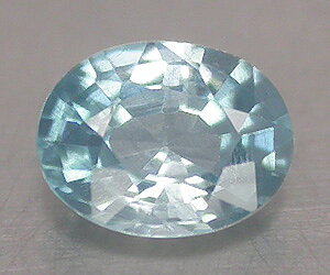 0,45 ct, piedra preciosa de circón azul natural de corte ovalado muy bonita