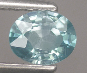 0,45 ct, piedra preciosa de circón azul natural de corte ovalado muy bonita - 3