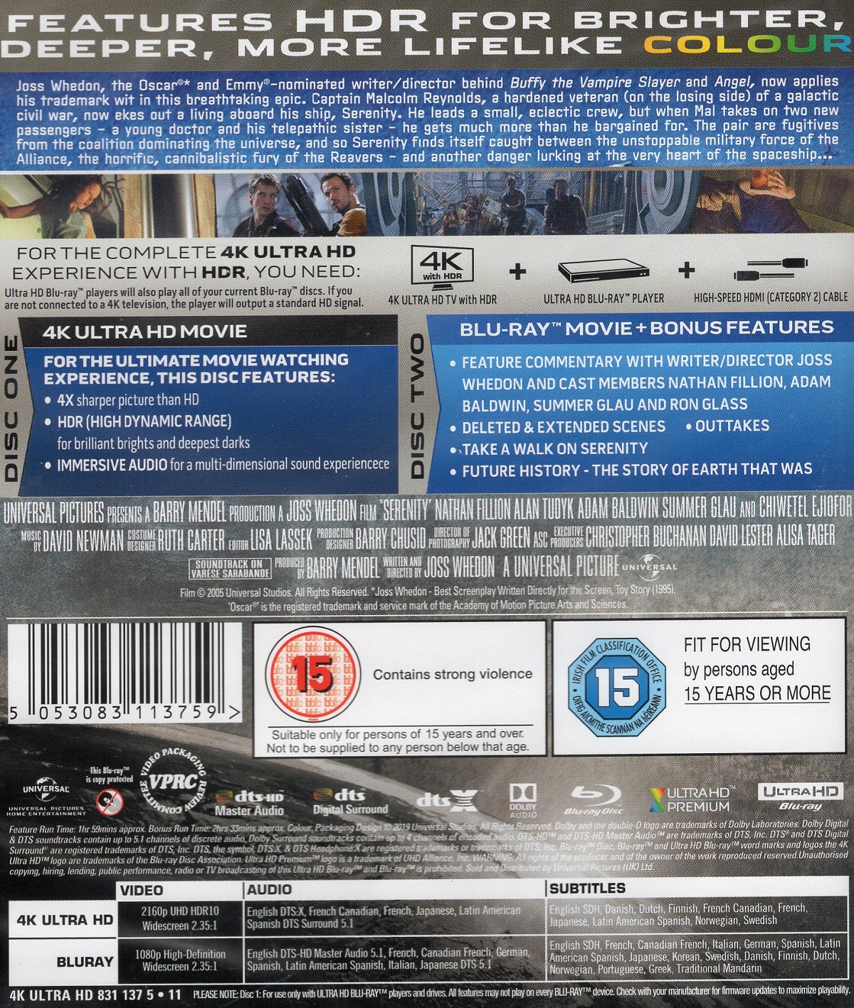 Serenity (4K Ultra HD + Blu-ray) - 2