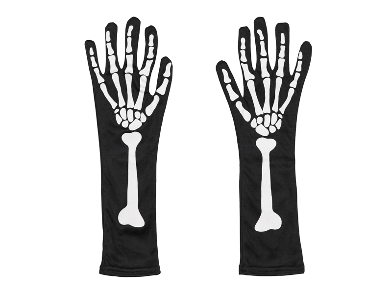 Självlysande Skeletthandskar
