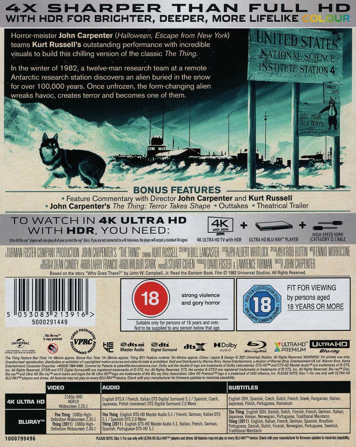 The Thing (ej svensk text) (4K Ultra HD + Blu-ray) - 2