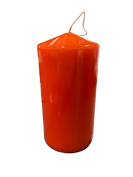 Blockljus Orange Lack  7,5x 15 cm