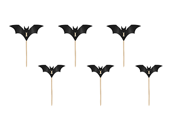 Cake toppers Fladdermöss  6-pack