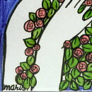 マリ・シムルソン  陶板  Rosa（ローザ） 30cm  1964年