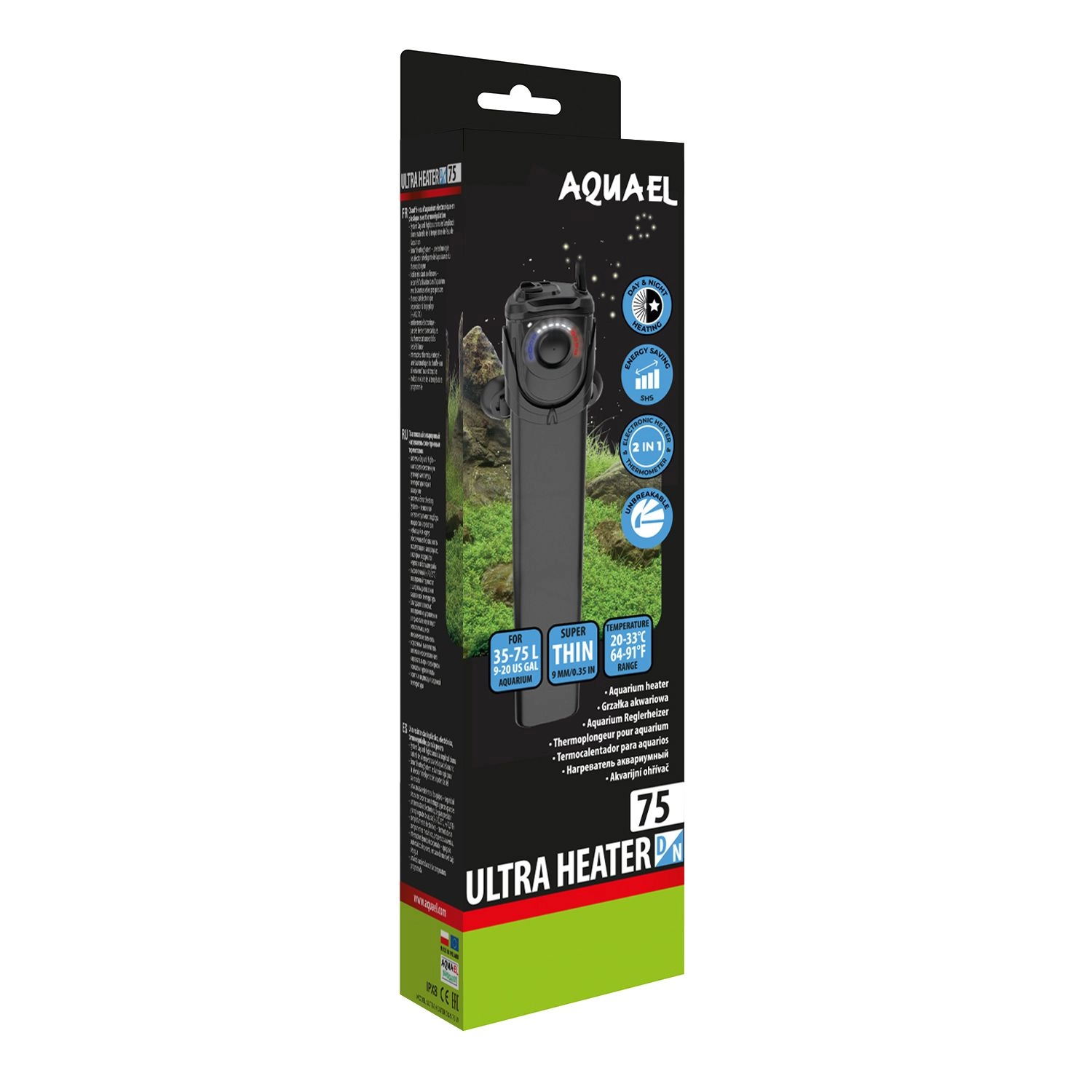 Aquael Doppvärmare Ultra Day & Night 75w