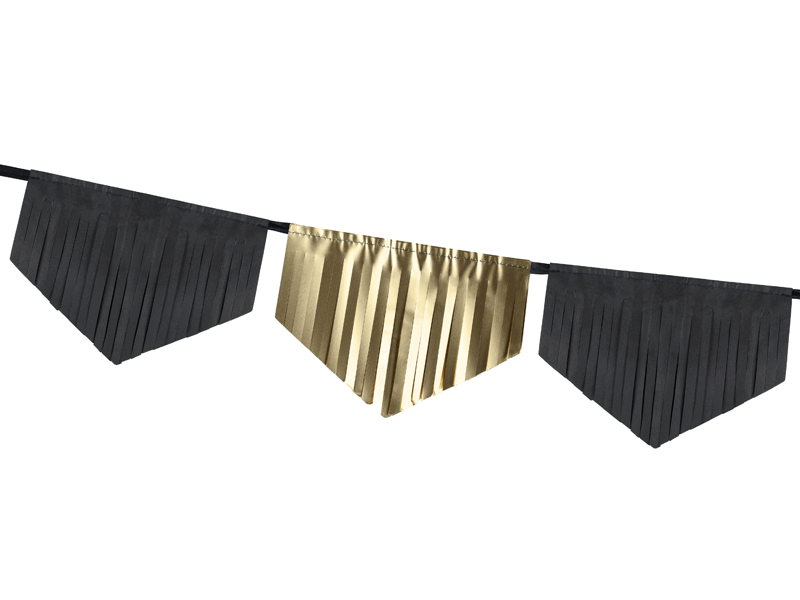 Girlang Fransar Guld Svart - 2