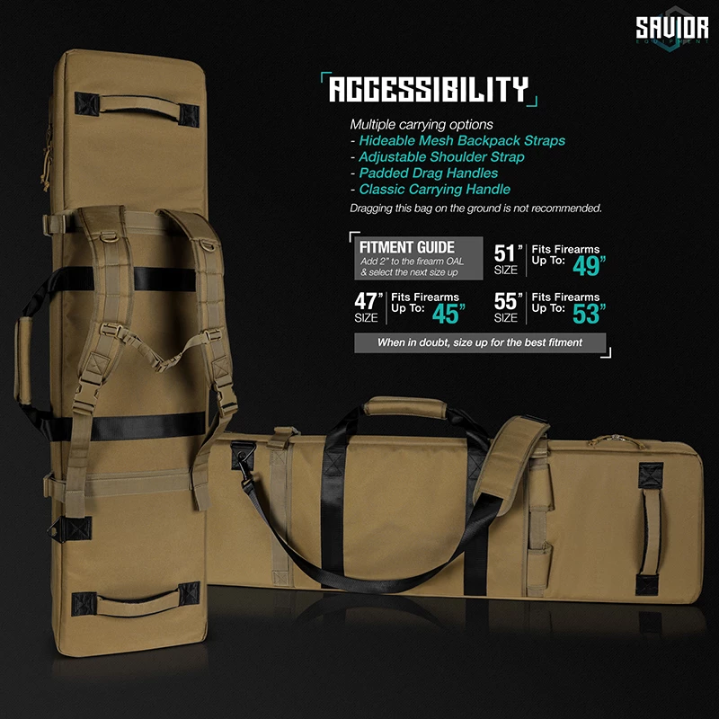 Savior Equipment Specialist LRP 47" Single Rifle Case - Tan 6