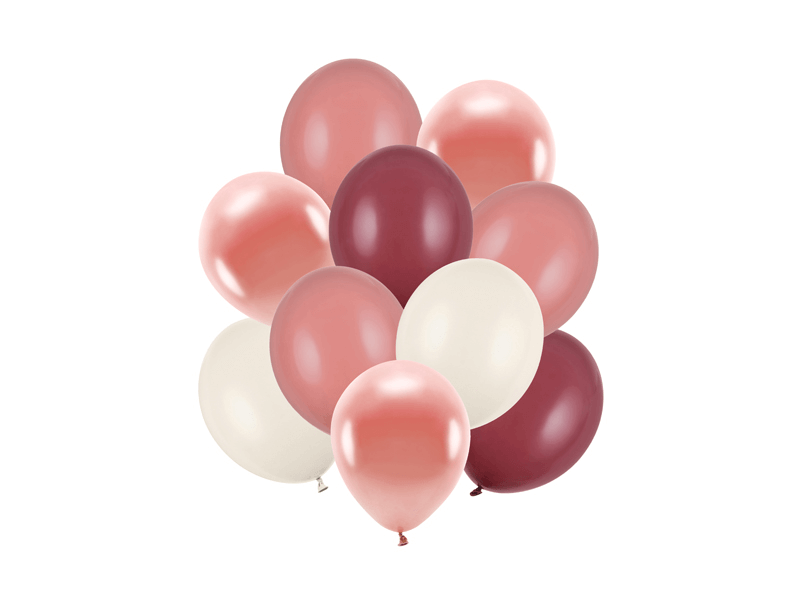 Ballongbukett  Rosa Vinröd 10-pack
