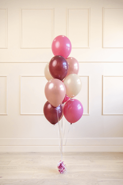 Ballongbukett  Rosa Vinröd 10-pack - 2