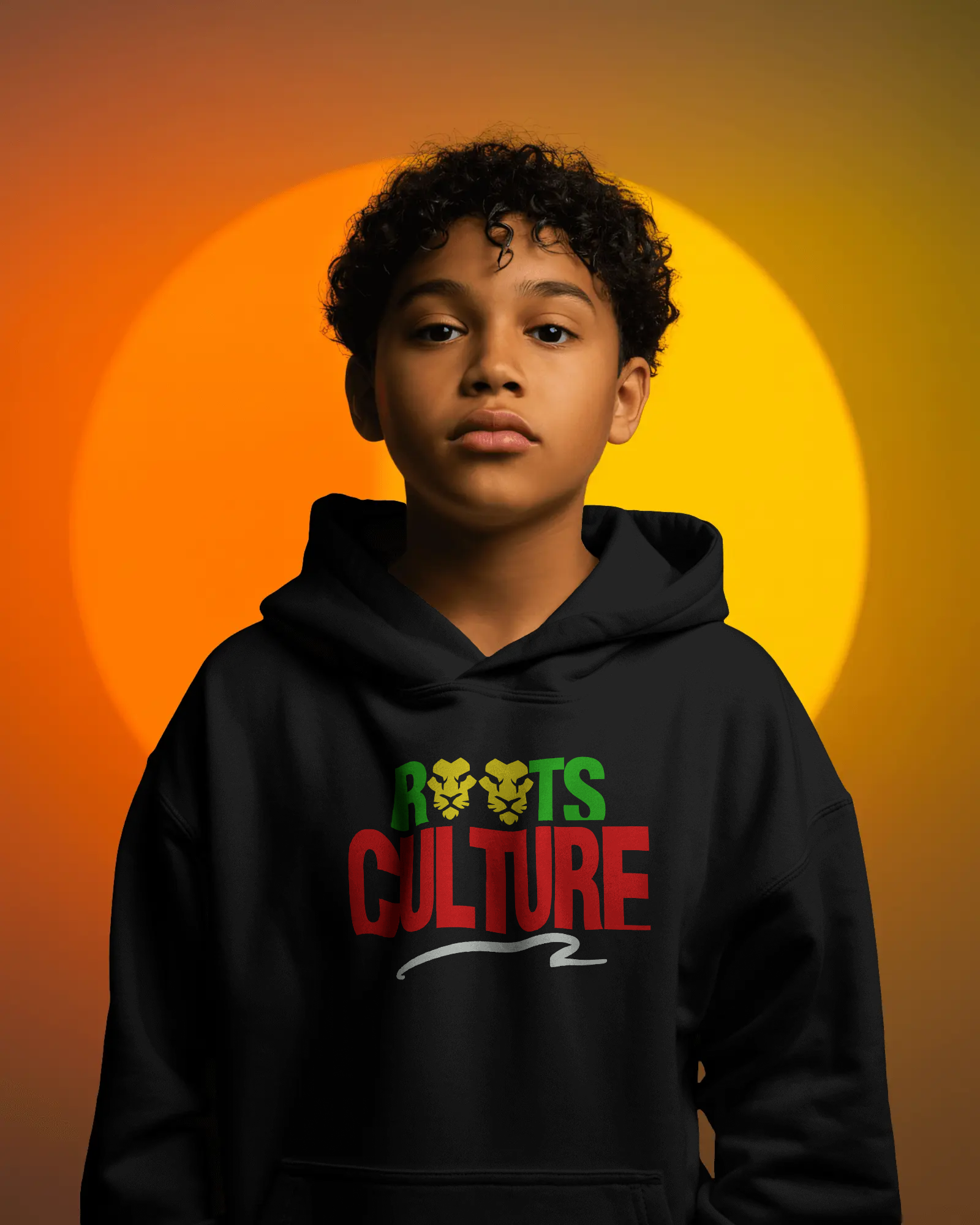 Roots & Culture Kids Hoodie Black