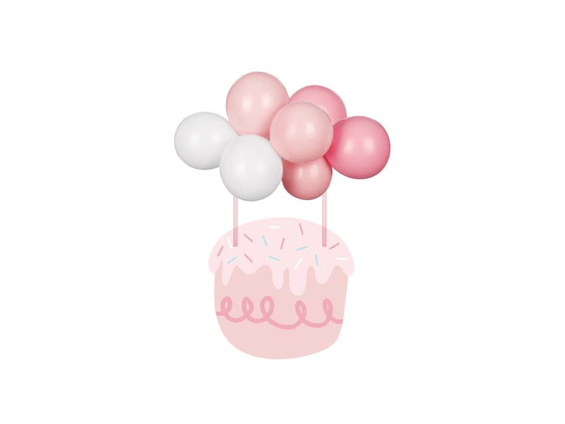 Ballong Cake topper Rosa 29 cm - 2