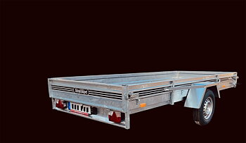 SLÄPVAGN :::  283 x 135 cm :: 500 <- - >750 kg :: OBROMSAD  ::  Sävsjö flak FTO 2831