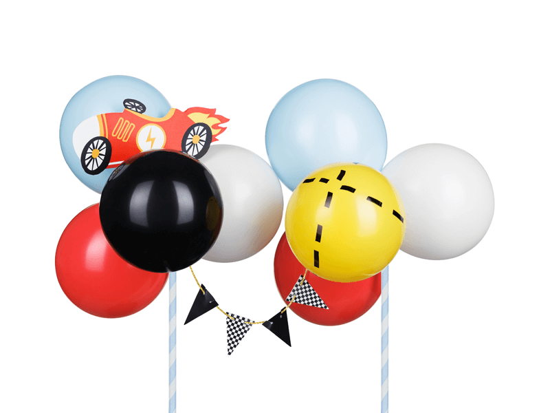 Ballong Cake topper Bilar 29 cm