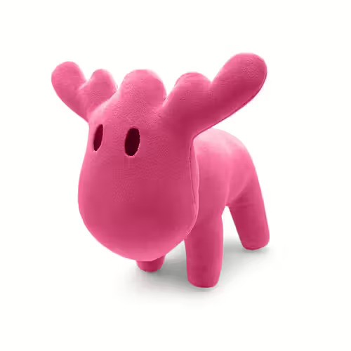 Soft toy Moose M, pink