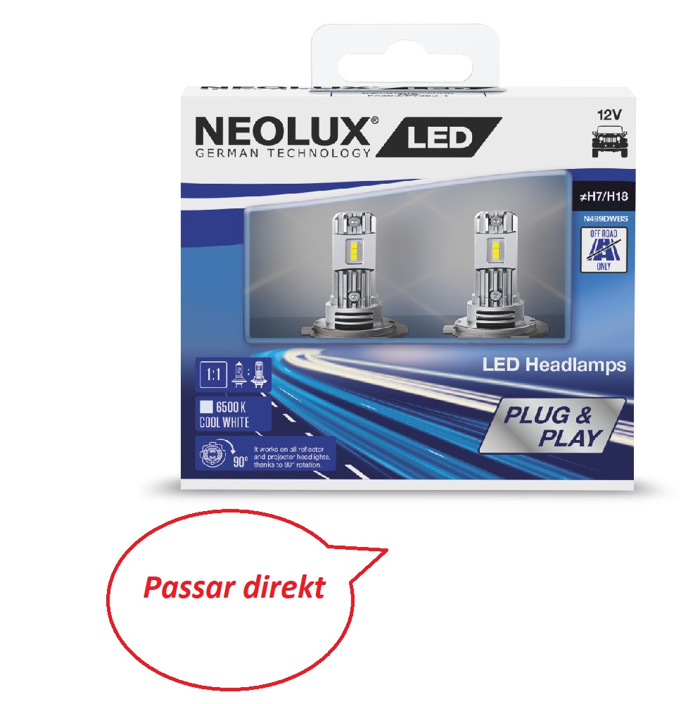 H7 / H18 NEOLUX  LED  Plug In  Konverteringssats 10W  /12V