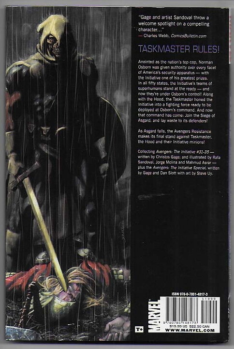 Siege: Avengers: The Initiative HC NM Gage Sandoval
