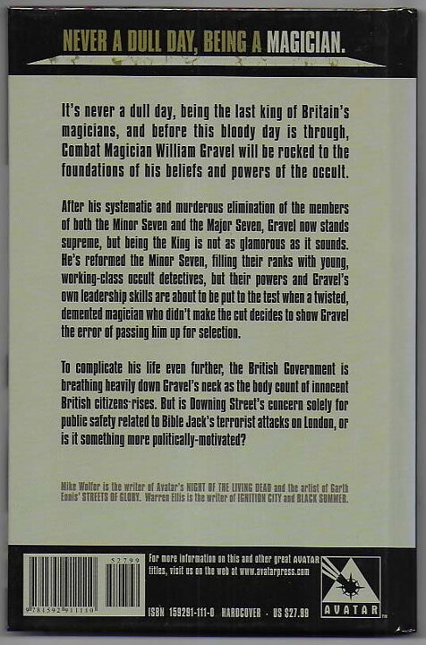 Gravel: Volume 3 - The Last King of England HC NM Garth Ennis Mike Wolfer
