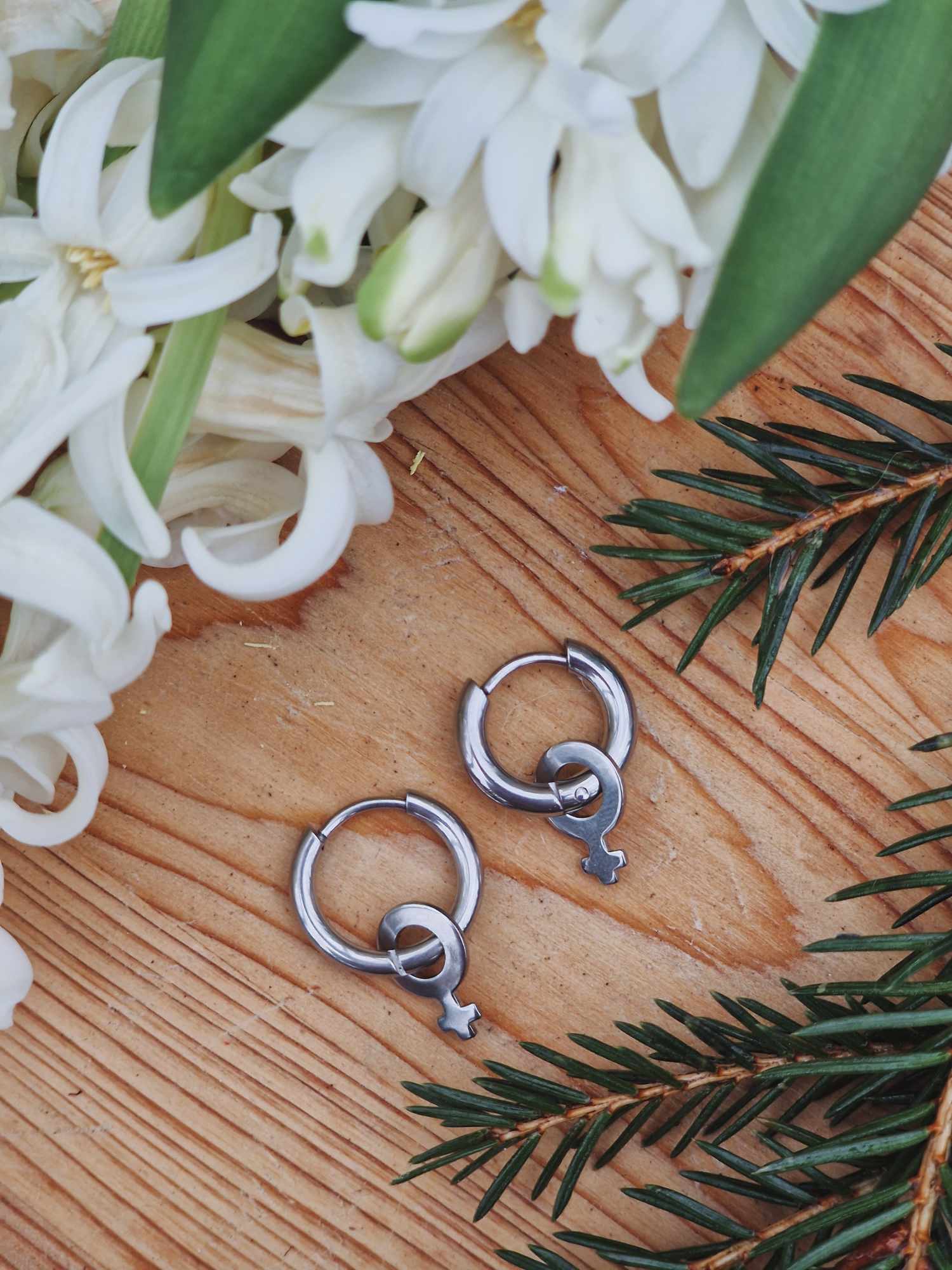 Earring "femme" chunky