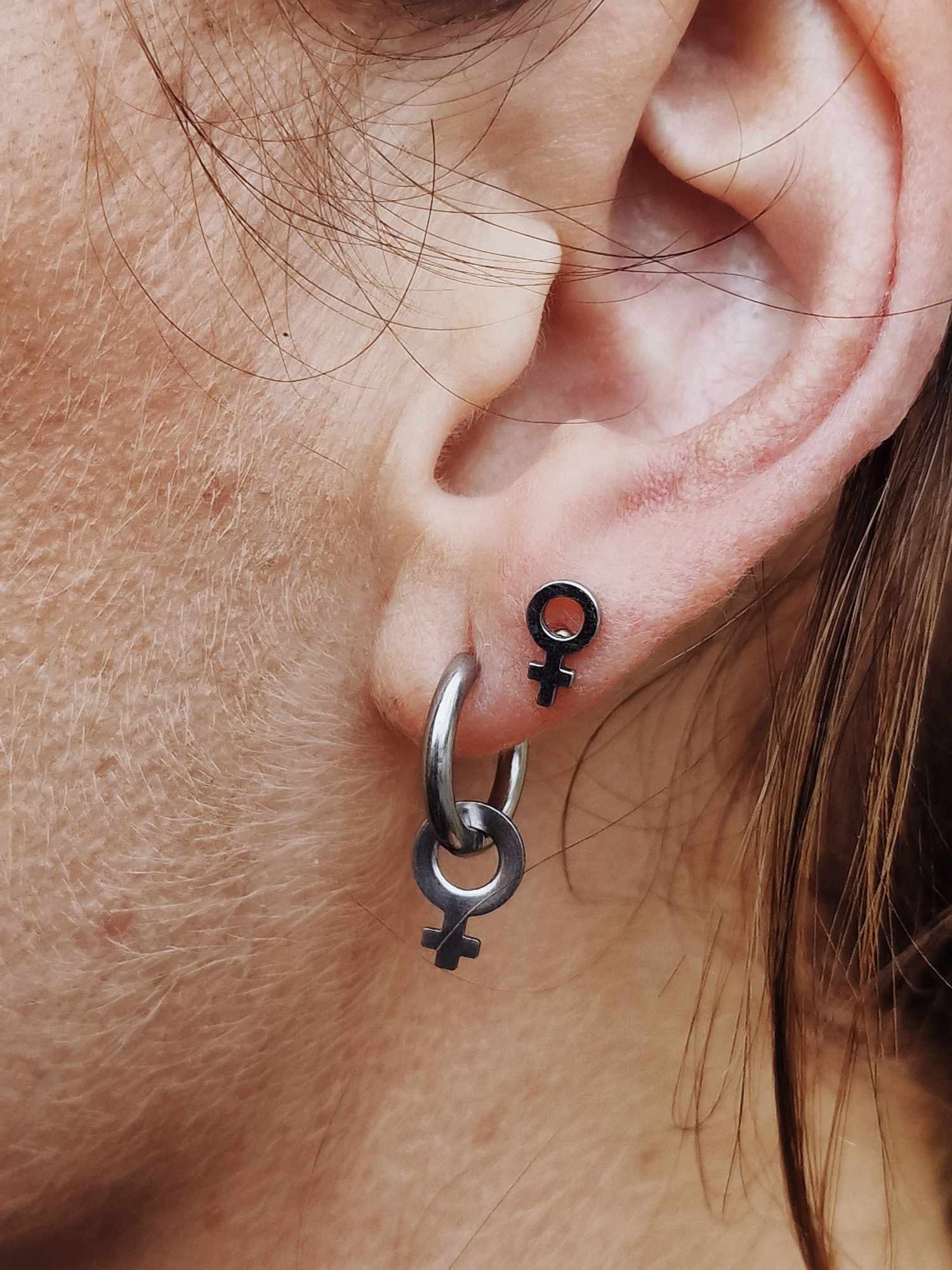 Earring "femme" chunky - 3
