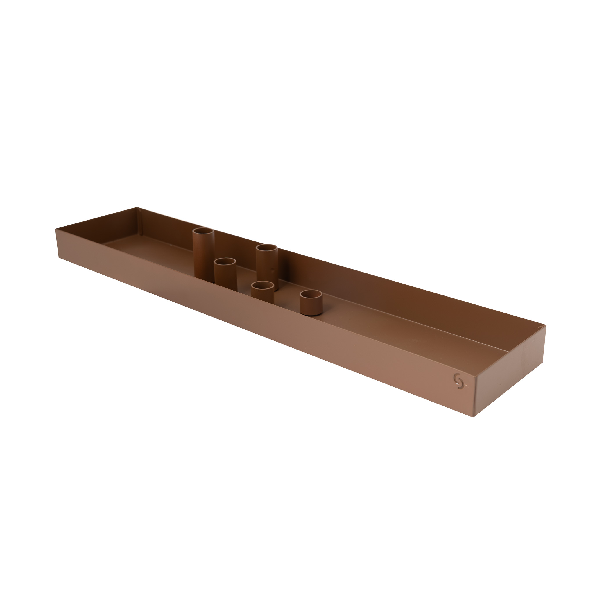Sund Brown candlestick with magnetic candle holders - 60x13 cm - 9