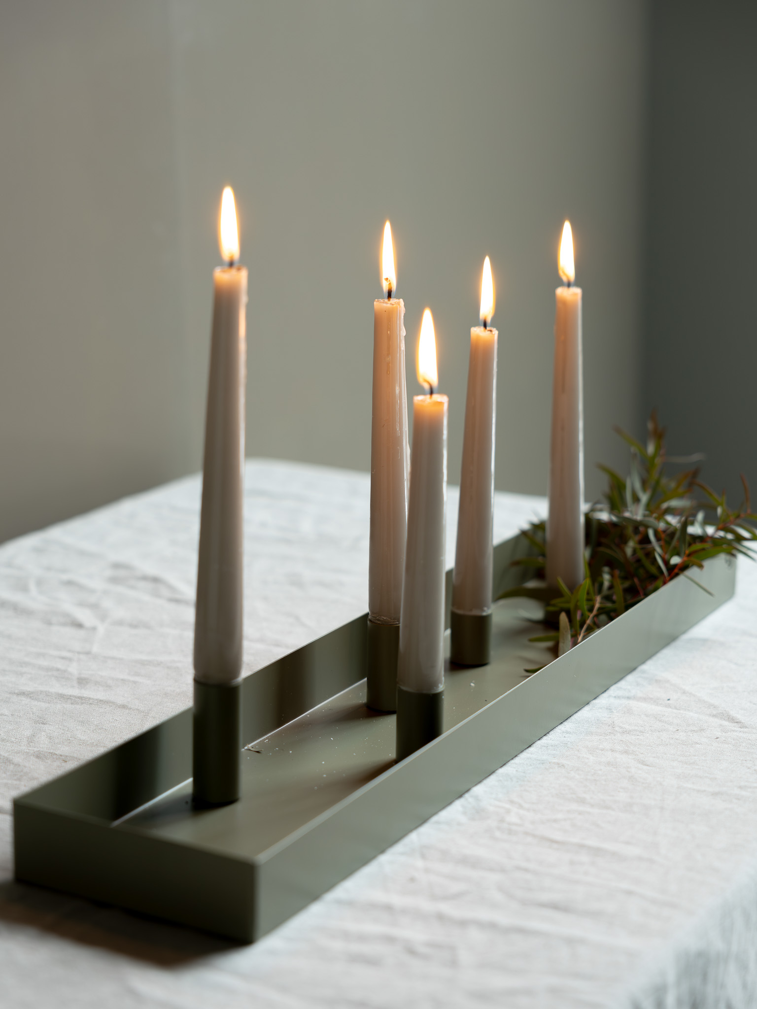 Sund Green candle holder with magnetic candle holders - 60x13c m - 7