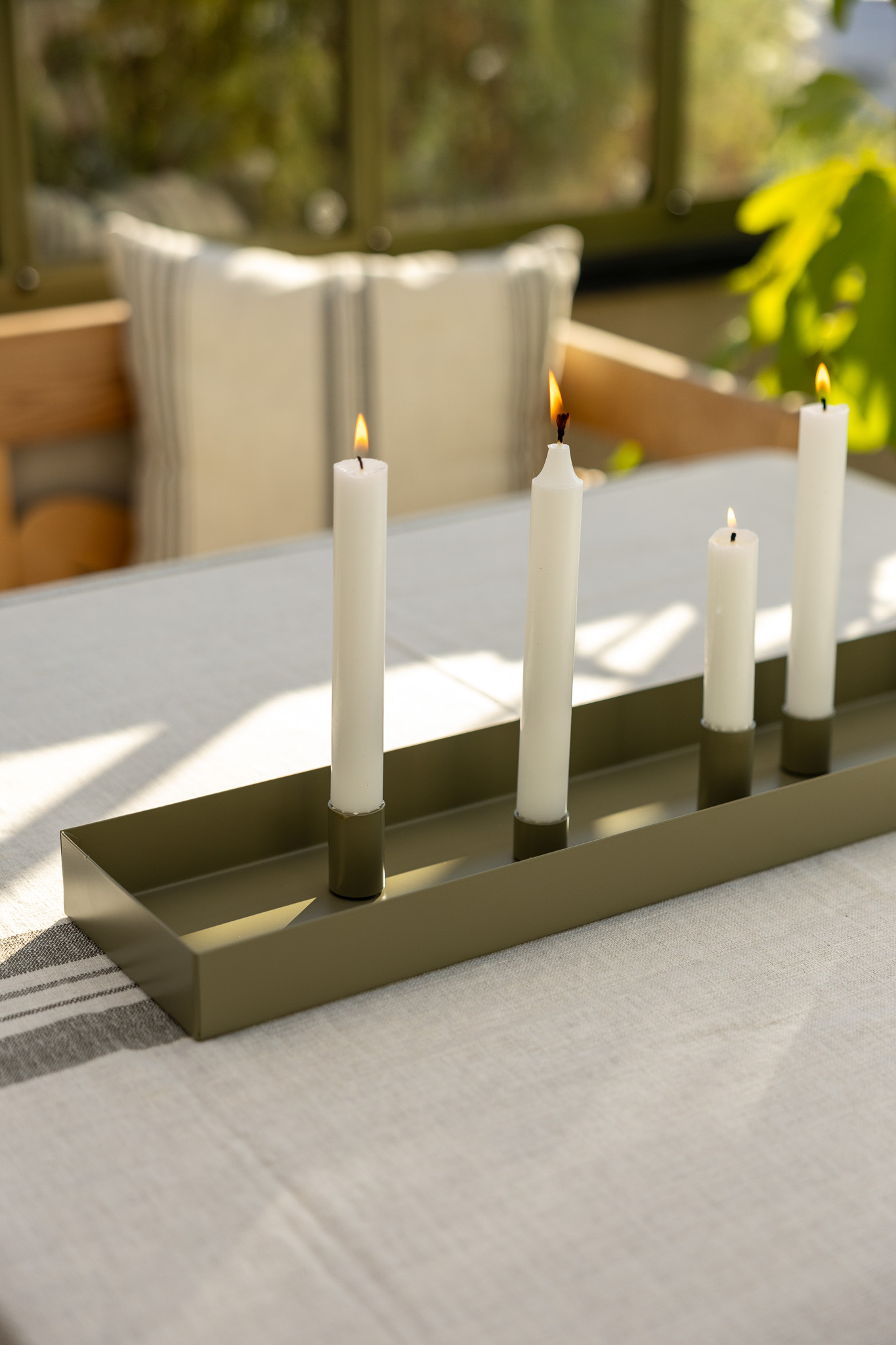 Sund Green candle holder with magnetic candle holders - 60x13c m - 3
