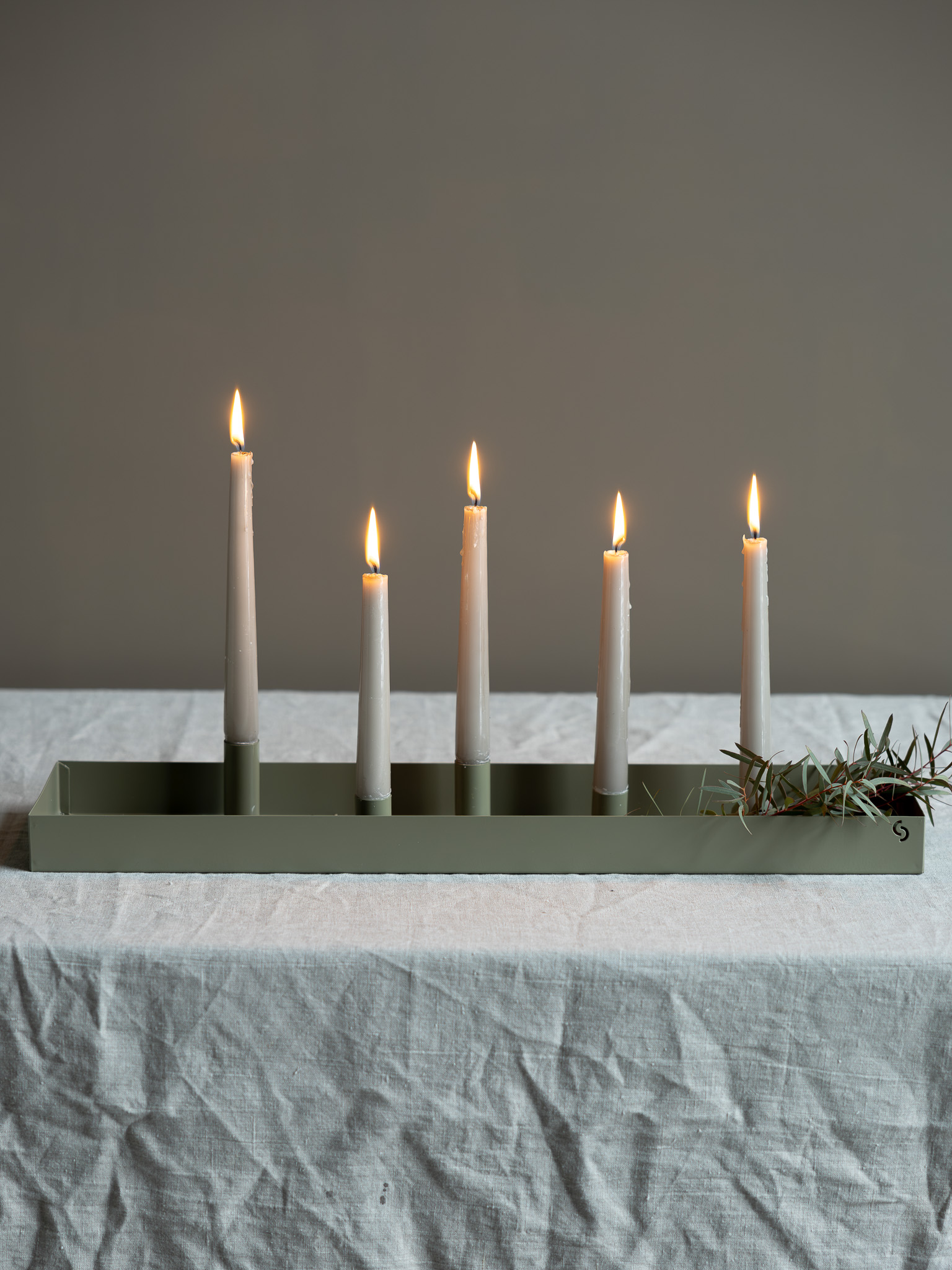 Sund Green candle holder with magnetic candle holders - 60x13c m - 4