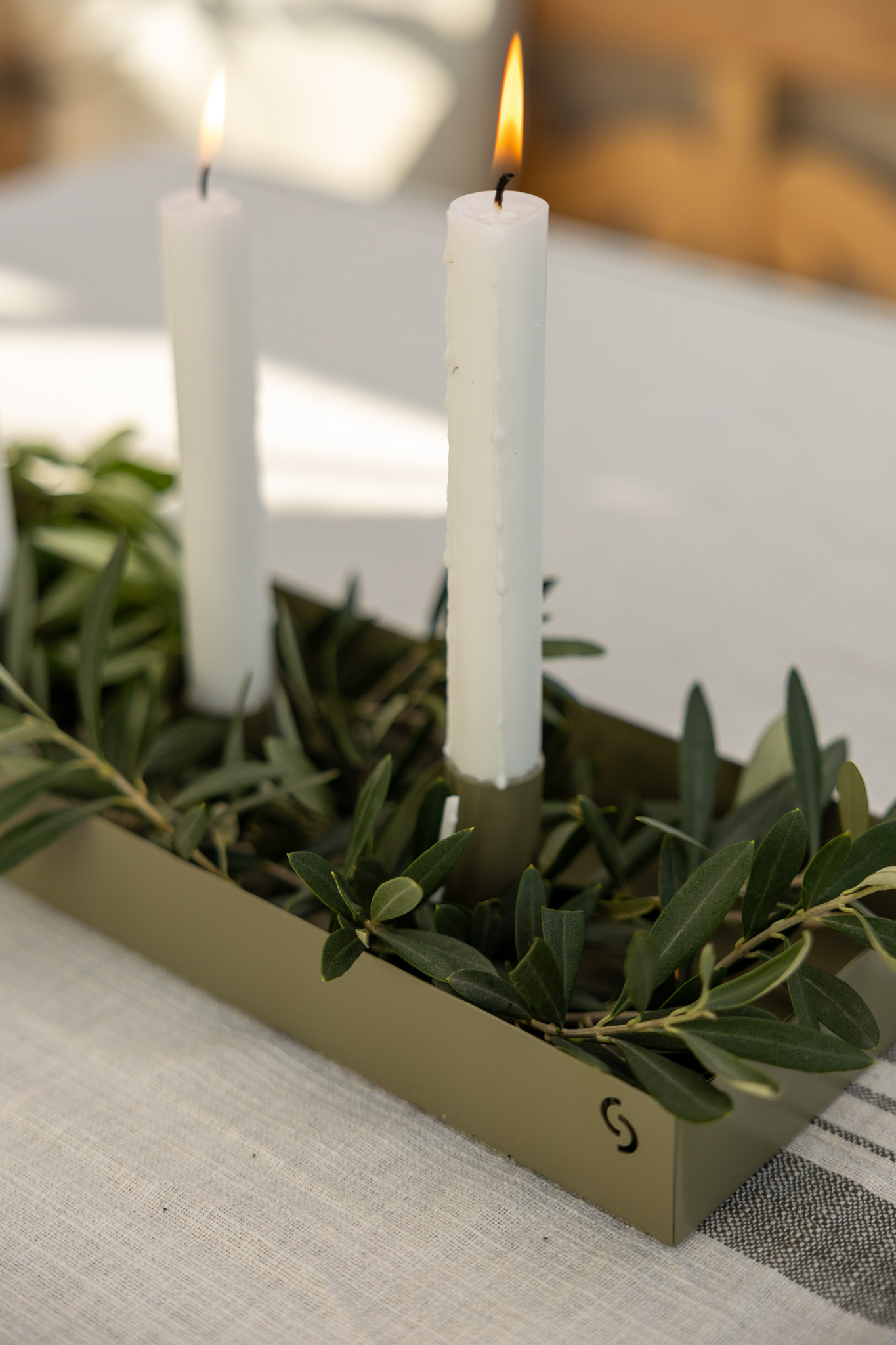 Sund Green candle holder with magnetic candle holders - 60x13c m - 5