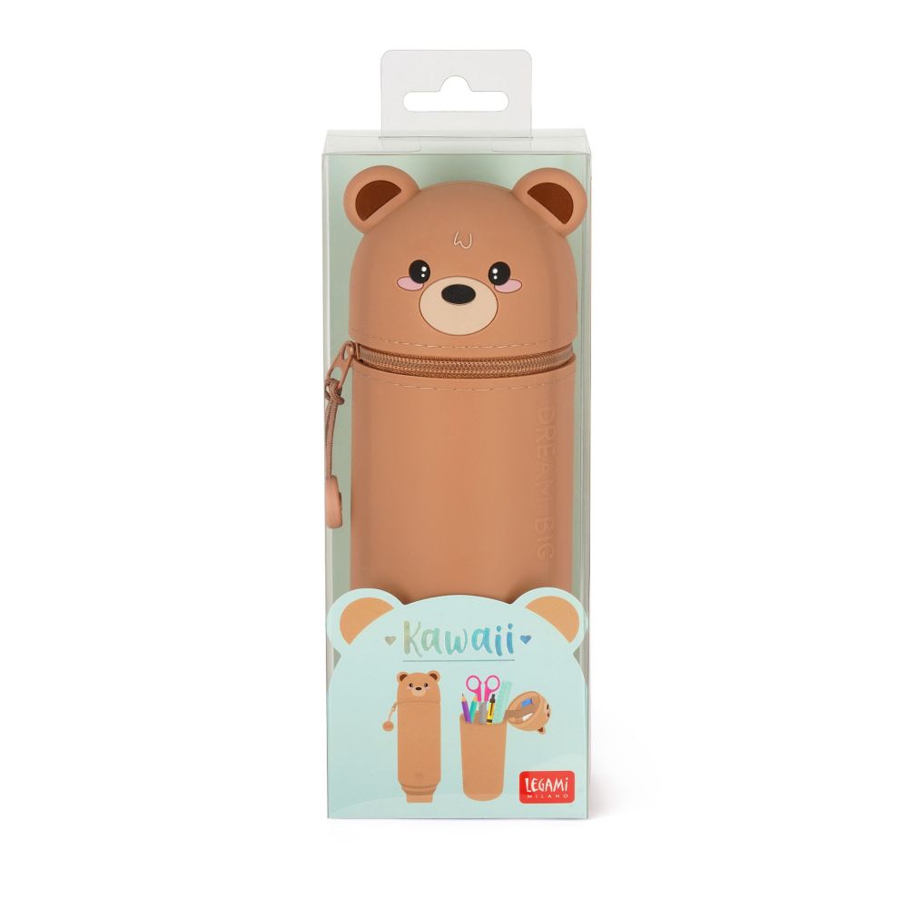 Pennfodral av silikon, Kawaii, Teddy Bear - 3