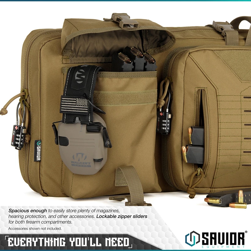 Savior Equipment Urban Warfare 36"  Double Rifle Case - FDE 5