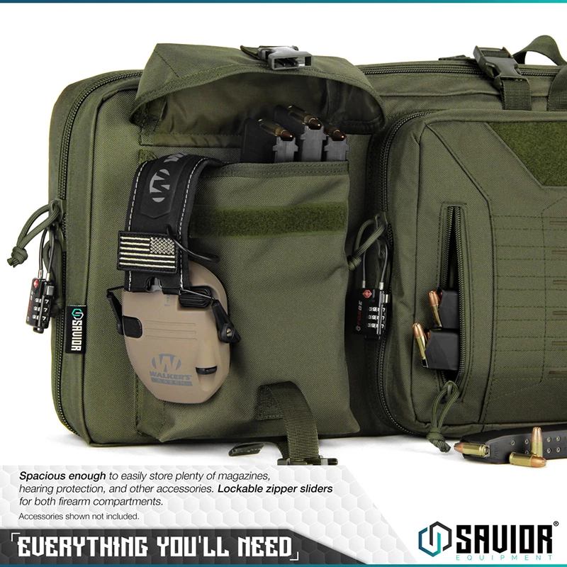 Savior Equipment Urban Warfare 36"  Double Rifle Case - OD Green 4