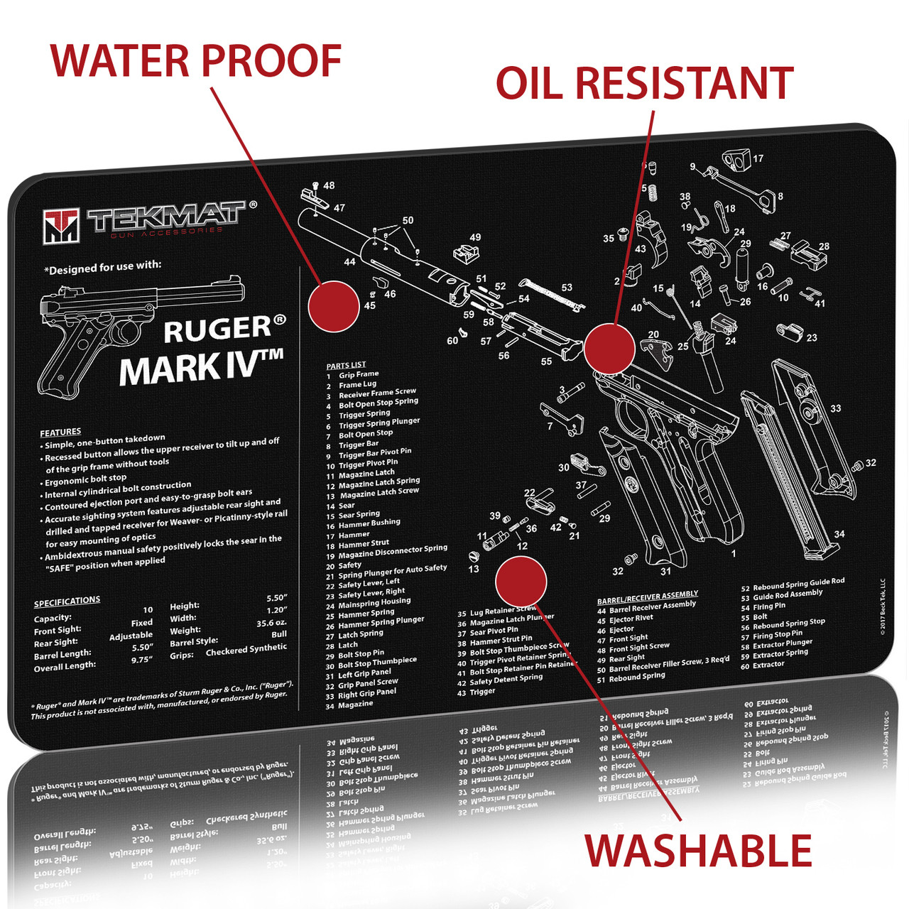 TekMat Ruger MK IV Cleaning Mat 3