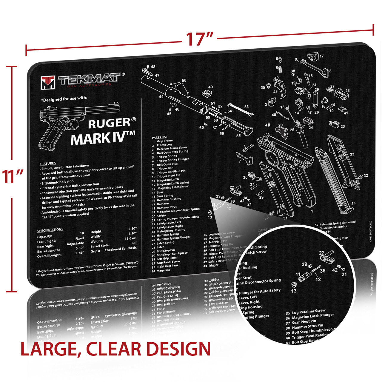 TekMat Ruger MK IV Cleaning Mat 2