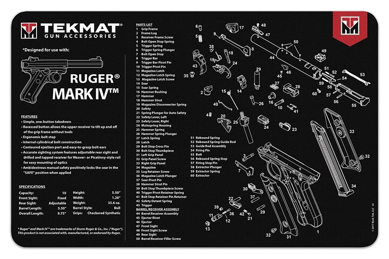 TekMat Ruger MK IV Cleaning Mat