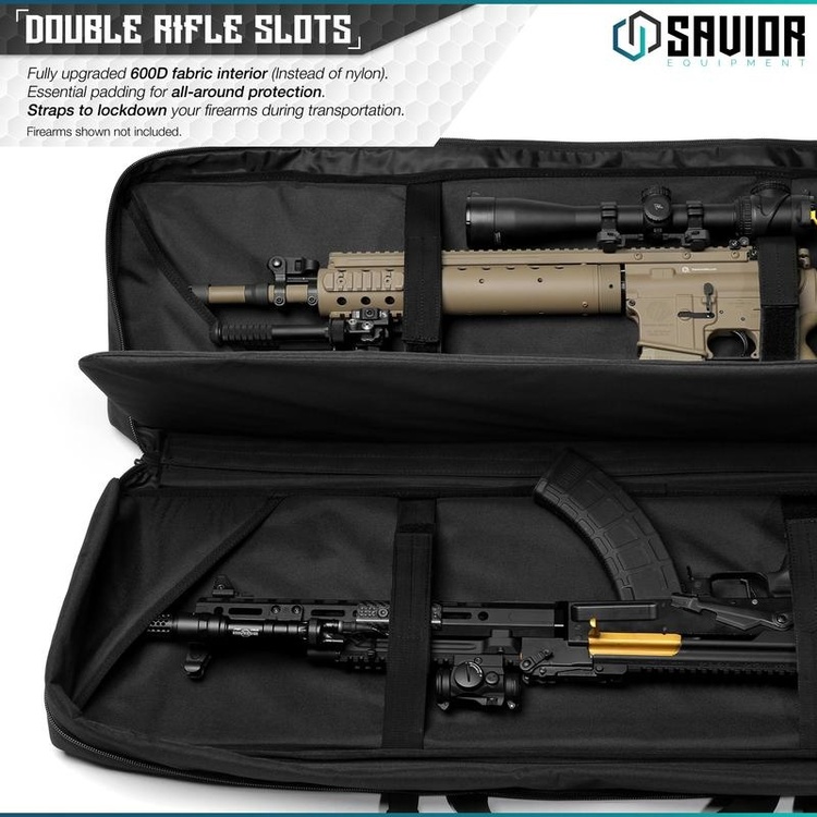 Savior Equipment Urban Warfare 42" Double Rifle Case - Black 2