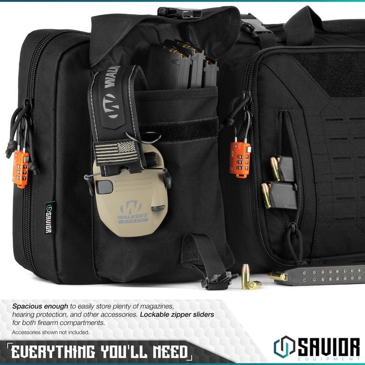 Savior Equipment Urban Warfare 42" Double Rifle Case - Black 5