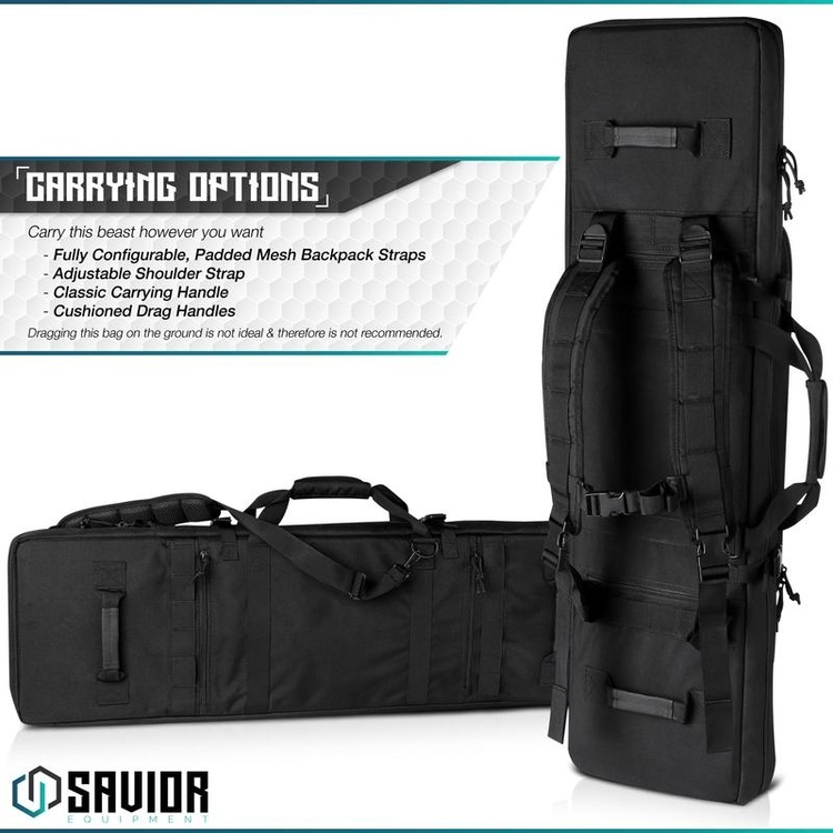 Savior Equipment Urban Warfare 42" Double Rifle Case - Black 6